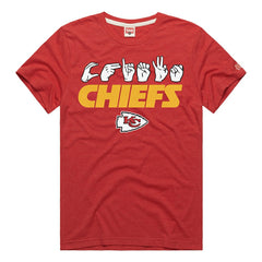 Kansas City Chiefs Homage Unisex NFL ASL Collection by Love Sign Tri-Blend T-Shirt - Red online