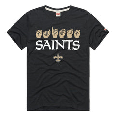 New Orleans Saints Homage Unisex NFL ASL Collection by Love Sign Tri-Blend T-Shirt - Black sale