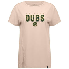 Chicago Cubs Levelwear Women's Influx Protect W T-Shirt - Khaki