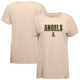 Los Angeles Angels Levelwear Women's Influx Protect W T-Shirt - Khaki
