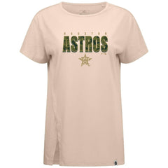 Houston Astros Levelwear Women's Influx Protect W T-Shirt - Khaki