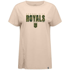 Kansas City Royals Levelwear Women's Influx Protect W T-Shirt - Khaki