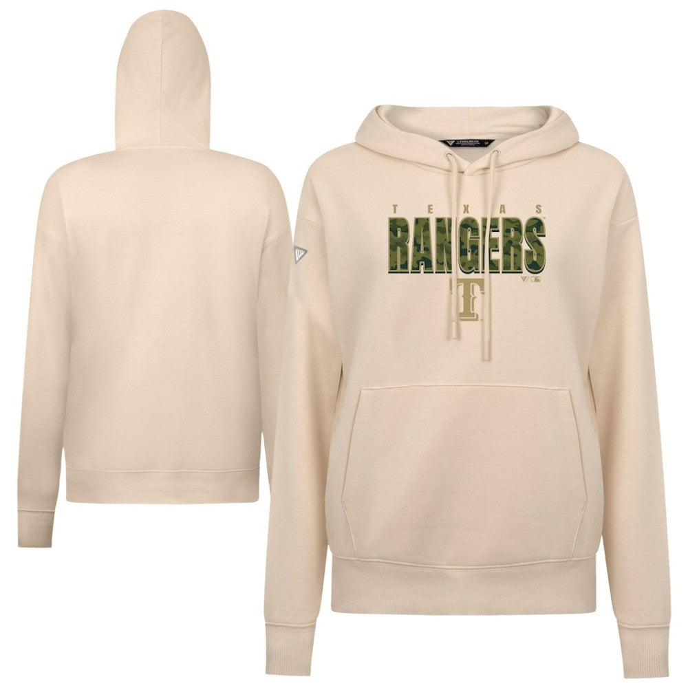 Texas Rangers Levelwear Women's Adorn Protect W Pullover Hoodie - Khaki