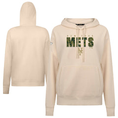 New York Mets Levelwear Women's Adorn Protect W Pullover Hoodie - Khaki