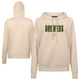 Milwaukee Brewers Levelwear Women's Adorn Protect W Pullover Hoodie - Khaki