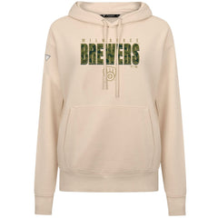 Milwaukee Brewers Levelwear Women's Adorn Protect W Pullover Hoodie - Khaki