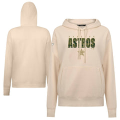 Houston Astros Levelwear Women's Adorn Protect W Pullover Hoodie - Khaki