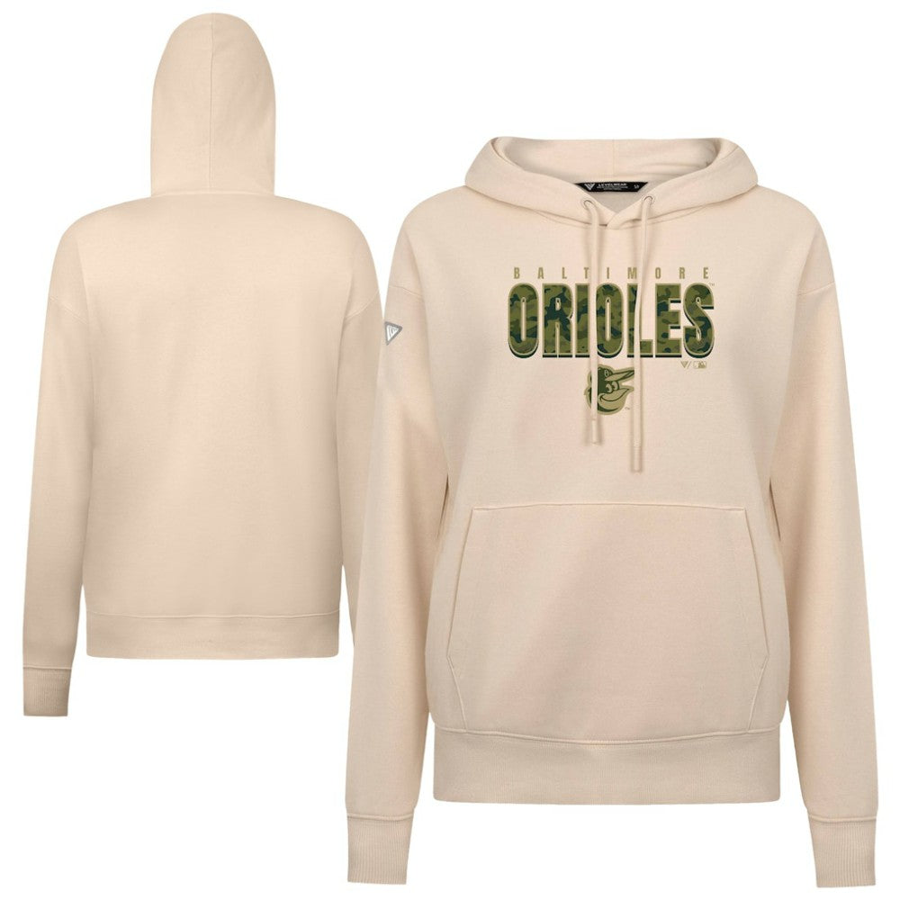Baltimore Orioles Levelwear Women's Adorn Protect W Pullover Hoodie - Khaki
