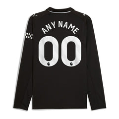 Manchester City 2025/26 Away Replica Long Sleeve Custom Jersey - Black | Puma cheap