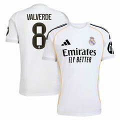 Federico Valverde Real Madrid 2025/26 Home Replica Jersey - White | Adidas shop