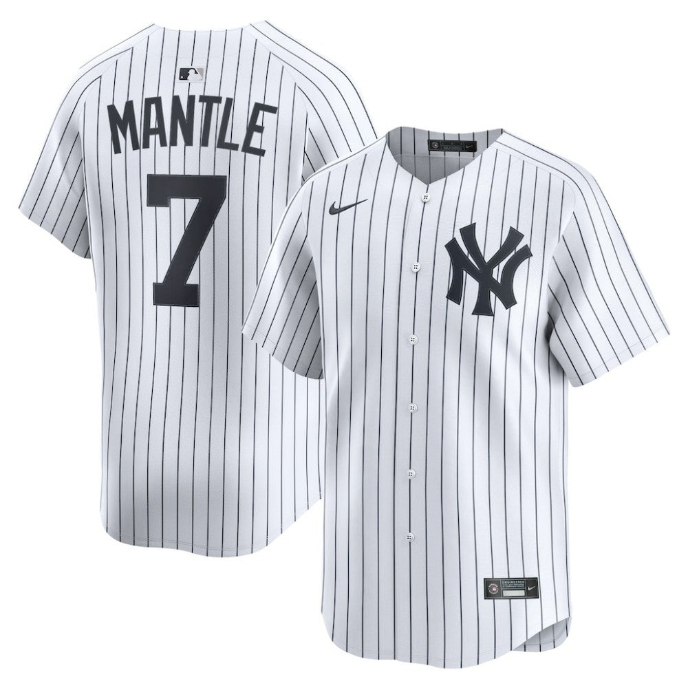 Mickey Mantle New York Yankees Home Limited Player Jersey - White | Nike