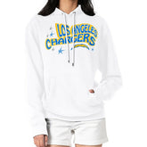 Los Angeles Chargers Starter Women's Fireworks Fleece Pullover Hoodie - White sale