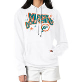 Miami Dolphins Starter Women's Fireworks Fleece Pullover Hoodie - White discount