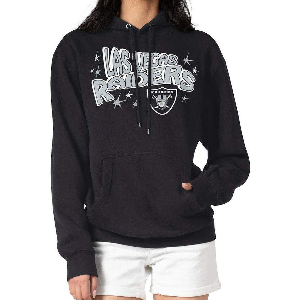 Las Vegas Raiders Starter Women's Fireworks Fleece Pullover Hoodie - Black discount