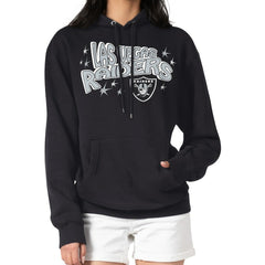 Las Vegas Raiders Starter Women's Fireworks Fleece Pullover Hoodie - Black discount