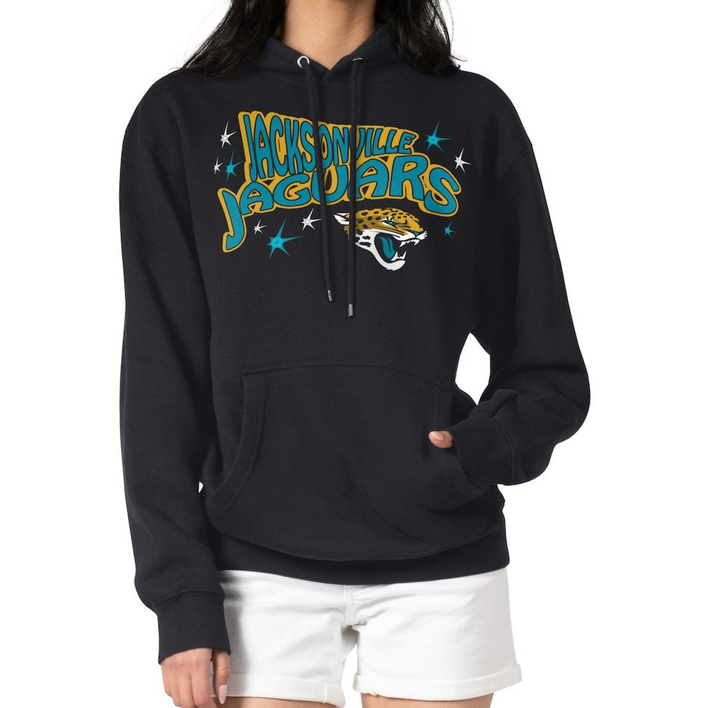 Jacksonville Jaguars Starter Women's Fireworks Fleece Pullover Hoodie - Black cheap