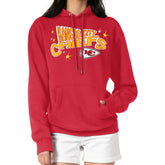 Kansas City Chiefs Starter Women's Fireworks Fleece Pullover Hoodie - Red cheap