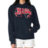 Houston Texans Starter Women's Fireworks Fleece Pullover Hoodie - Navy online