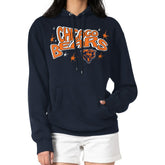 Chicago Bears Starter Women's Fireworks Fleece Pullover Hoodie - Navy sale