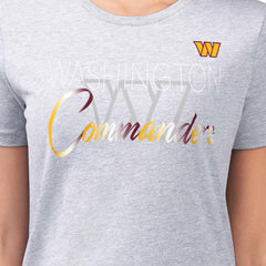 Washington Commanders G-III 4Her by Carl Banks Women's Super-Slim Fit Lightweight Shadow Logo T-Shirt - Gray online