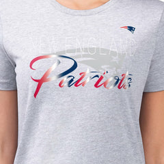 New England Patriots G-III 4Her by Carl Banks Women's Super-Slim Fit Lightweight Shadow Logo T-Shirt - Gray on sale