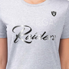 Las Vegas Raiders G-III 4Her by Carl Banks Women's Super-Slim Fit Lightweight Shadow Logo T-Shirt - Gray outlet