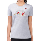 San Francisco 49ers G-III 4Her by Carl Banks Women's Super-Slim Fit Lightweight Shadow Logo T-Shirt - Gray cheap