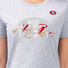 San Francisco 49ers G-III 4Her by Carl Banks Women's Super-Slim Fit Lightweight Shadow Logo T-Shirt - Gray cheap