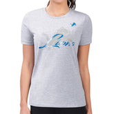 Detroit Lions G-III 4Her by Carl Banks Women's Super-Slim Fit Lightweight Shadow Logo T-Shirt - Gray discount