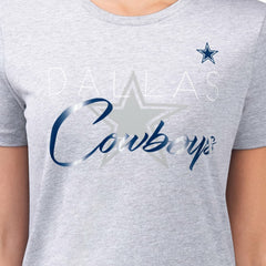 Dallas Cowboys G-III 4Her by Carl Banks Women's Super-Slim Fit Lightweight Shadow Logo T-Shirt - Gray discount