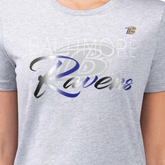 Baltimore Ravens G-III 4Her by Carl Banks Women's Super-Slim Fit Lightweight Shadow Logo T-Shirt - Gray for sale