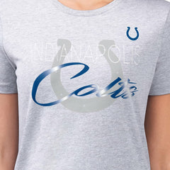 Indianapolis Colts G-III 4Her by Carl Banks Women's Super-Slim Fit Lightweight Shadow Logo T-Shirt - Gray on sale
