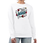 Jacksonville Jaguars G-III 4Her by Carl Banks Women's Roses Fleece Tri-Blend Pullover Sweatshirt - White sale