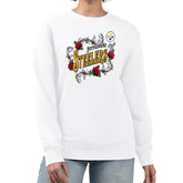 Pittsburgh Steelers G-III 4Her by Carl Banks Women's Roses Fleece Tri-Blend Pullover Sweatshirt - White for sale