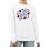 Baltimore Ravens G-III 4Her by Carl Banks Women's Roses Fleece Tri-Blend Pullover Sweatshirt - White sale