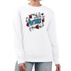 Carolina Panthers G-III 4Her by Carl Banks Women's Roses Fleece Tri-Blend Pullover Sweatshirt - White sale