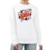 San Francisco 49ers G-III 4Her by Carl Banks Women's Roses Fleece Tri-Blend Pullover Sweatshirt - White online