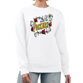 Green Bay Packers G-III 4Her by Carl Banks Women's Roses Fleece Tri-Blend Pullover Sweatshirt - White outlet