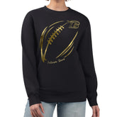 Baltimore Ravens G-III 4Her by Carl Banks Women's Metallic Print Football Sketch Fleece Crewneck Sweatshirt - Black sale