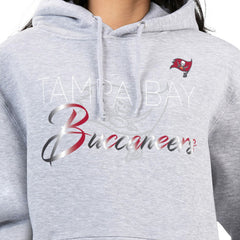 Tampa Bay Buccaneers G-III 4Her by Carl Banks Women's Shadow Logo Fleece Pullover Hoodie - Gray on sale
