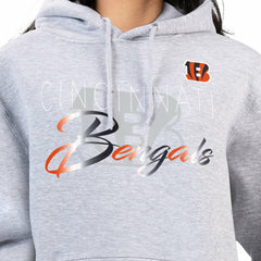 Cincinnati Bengals G-III 4Her by Carl Banks Women's Shadow Logo Fleece Pullover Hoodie - Gray online