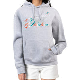 Miami Dolphins G-III 4Her by Carl Banks Women's Shadow Logo Fleece Pullover Hoodie - Gray cheap