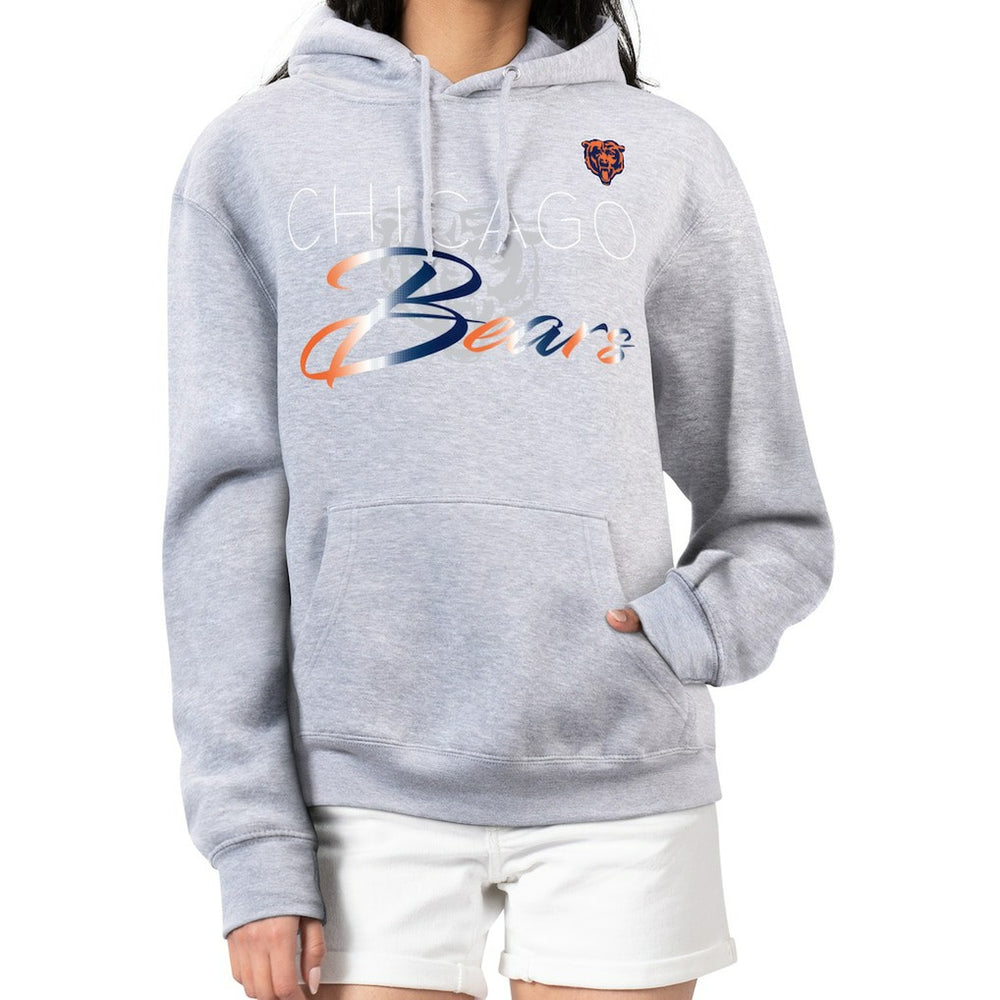 Chicago Bears G-III 4Her by Carl Banks Women's Shadow Logo Fleece Pullover Hoodie - Gray online