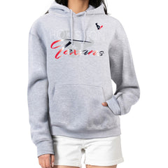 Houston Texans G-III 4Her by Carl Banks Women's Shadow Logo Fleece Pullover Hoodie - Gray discount