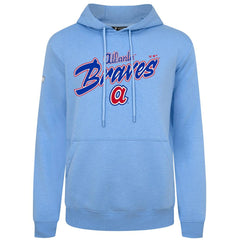 Atlanta Braves Levelwear Defiant Podium Pullover Hoodie - Light Blue