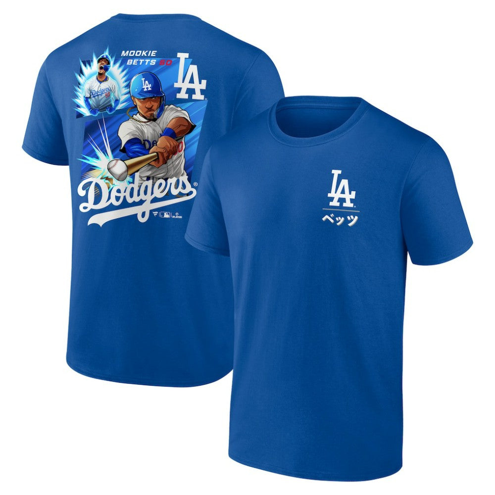 Mookie Betts Los Angeles Dodgers Anime Graphic T-Shirt - Royal