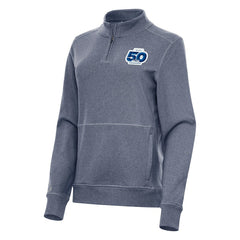 Seattle Seahawks Antigua Women's 50th Season Crush Quarter-Zip Pullover - Heather Navy outlet