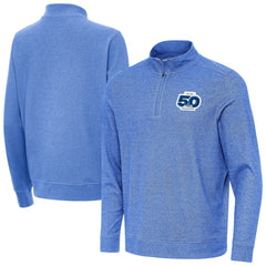 Seattle Seahawks Antigua 50th Season Subtle Quarter-Zip Pullover - Heather Royal cheap
