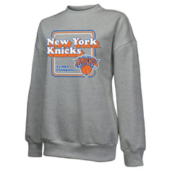 New York Knicks Majestic Threads Women's Classic Tri-Blend Pullover Sweatshirt - Gray discount