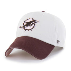 Miami Dolphins '47 Unisex Love Letter Clean Up Adjustable Hat - Stone/Burgundy cheap